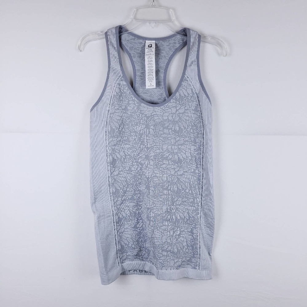 Fabletics Oula Floral Tank Size Small Razerback Gray